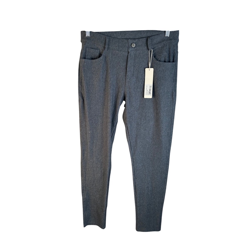 Yelete Women's Gray Slim Tapered 5-Pocket Workwear Trouser Pants Size 2XL